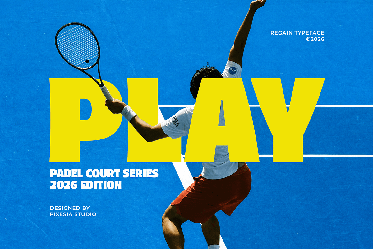 Regain - Bold Display Font, a Sans Serif Font by Pixesia Studio (Photo 5 of 16)