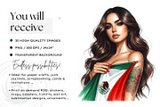Mexican girls Clipart Set, a Person Illustration by ThatsDesignArt (Thumbnail 2 of 10)