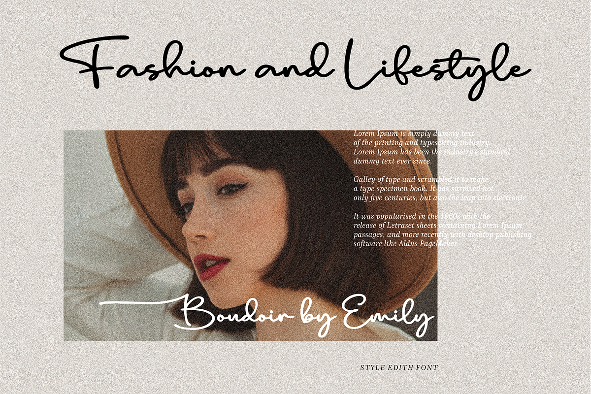 Style Edith – Monoscript Typeface, a Script Font by RedyStudio (Photo 7 of 8)