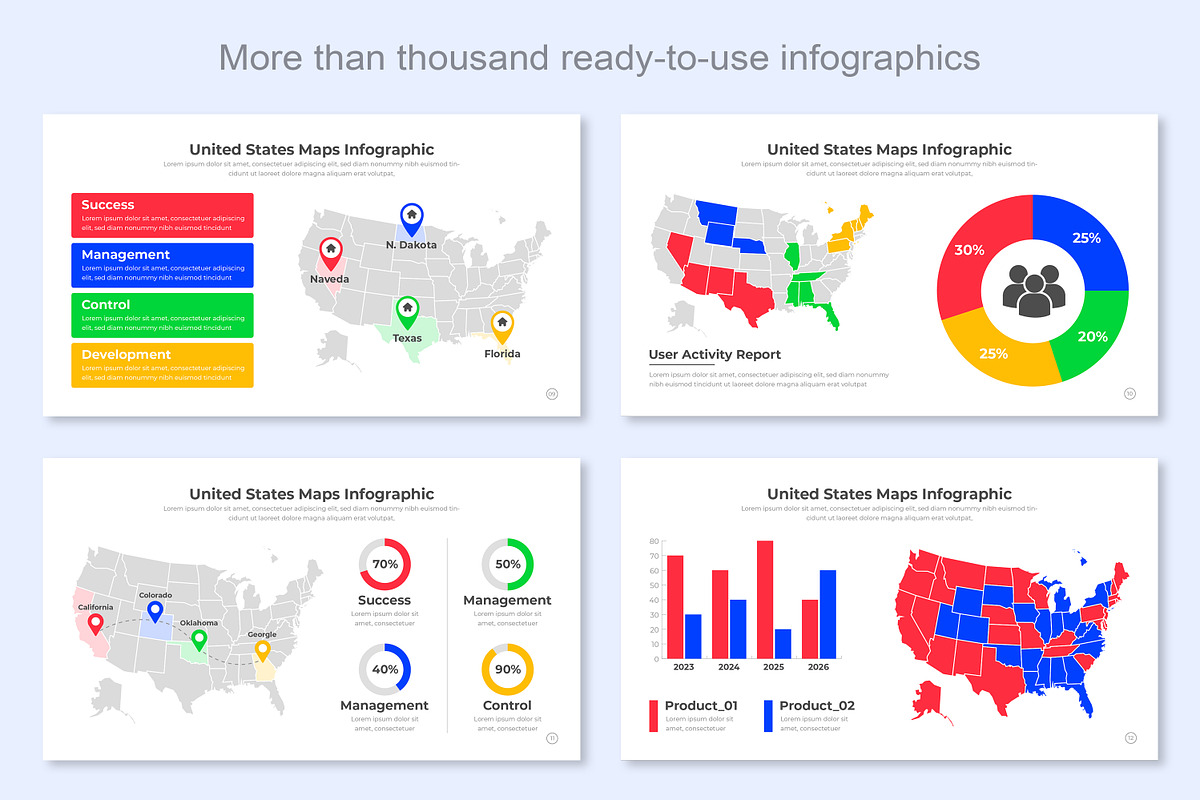 USA Maps Infographic Template, a Presentation Template by Mighty-Slide (Photo 7 of 7)