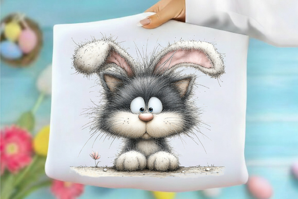 Whimsical Easter Cat Clipart, an Animal Illustration by designcity5 (Photo 5 of 5)
