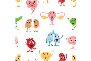 Cartoon internal organs characters, an Object Illustration by LadadikArt