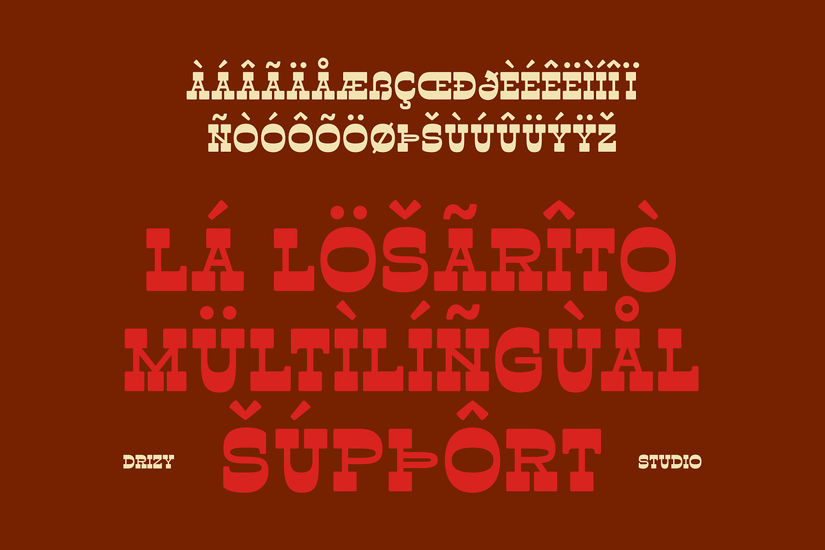 La Losarito – Reverse Contrast Weste, a Slab Serif Font by Drizy (Photo 6 of 10)