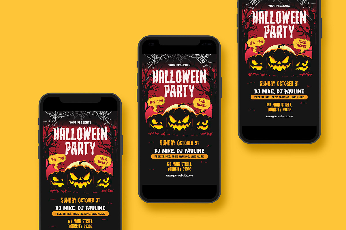 Halloween Party Flyer, a Flyer Template by Creativestoree (Photo 3 of 5)