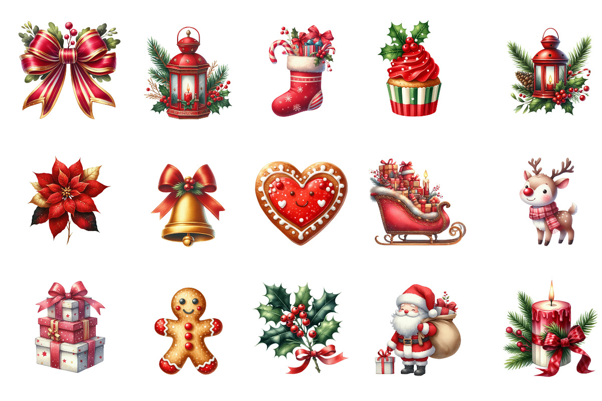 Happy Holidays Christmas Clipart, an Illustration by Designworld (Photo 5 of 6)