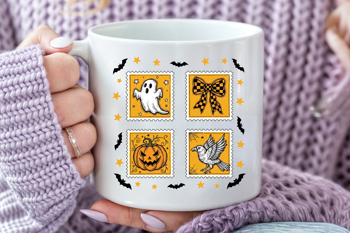 Halloween Postage Stamp PNG, an Illustration by Craft Nest (Photo 5 of 6)