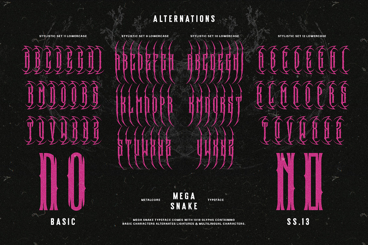 Mega Snake Typeface, a Blackletter Font by alit design (Photo 17 of 20)