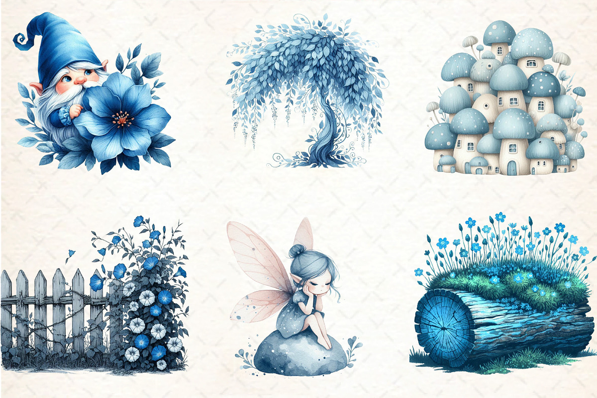 Blue Fairy Clipart, an Illustration by DreamCafeArt (Photo 4 of 6)