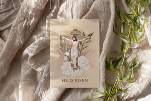 Easter Card Greeting Jesus Risen