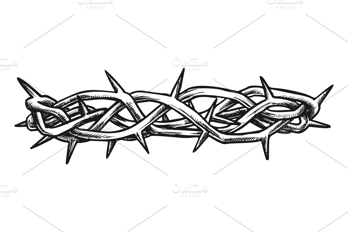 Crown Of Thorns Jesus Christ Side, an Object Illustration by pikepicture
