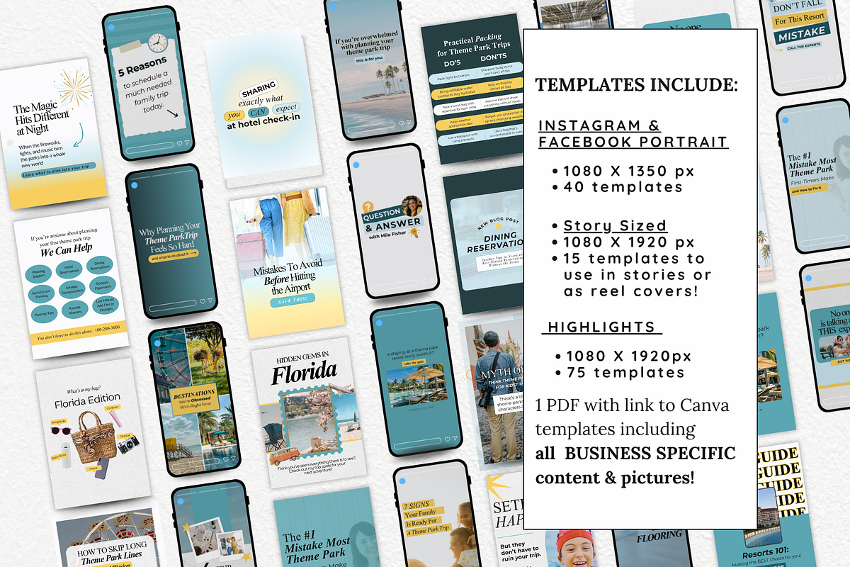 Travel Agent Social Media Templates, a Social Media Template by gooddogcreativeco (Photo 2 of 9)