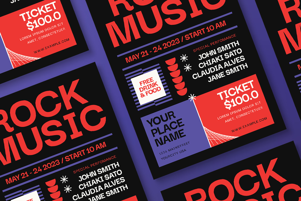 Rock Music Flyer, a Flyer Template by Tokosatsu (Photo 3 of 3)