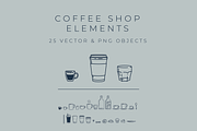 Coffee Elements Vector and PNG, an Object Graphic by Colt Type Co (Thumbnail 1 of 2)