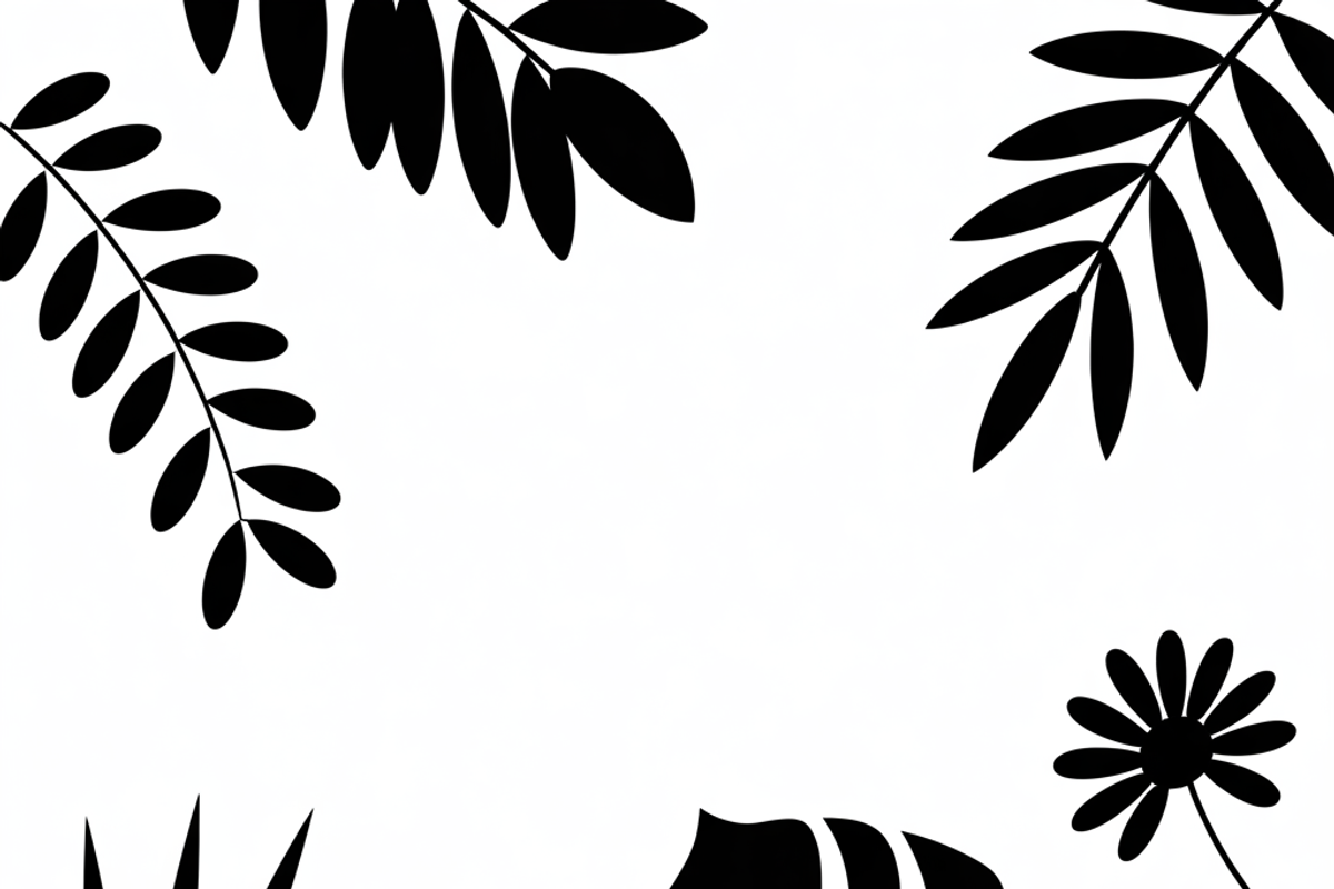 collection tropical leaf silhouette, an Illustration by Amazin_art (Photo 21 of 21)