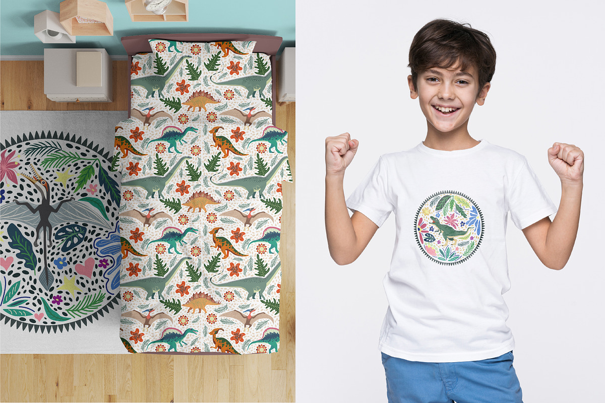 Era of Dinosaurs Patterns, a Pattern Graphic by Michiru13 (Photo 4 of 17)