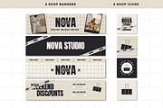 Modern Beige Etsy Shop Kit Template, a Branding & Logo Template by Anna Design Studio (Thumbnail 3 of 8)