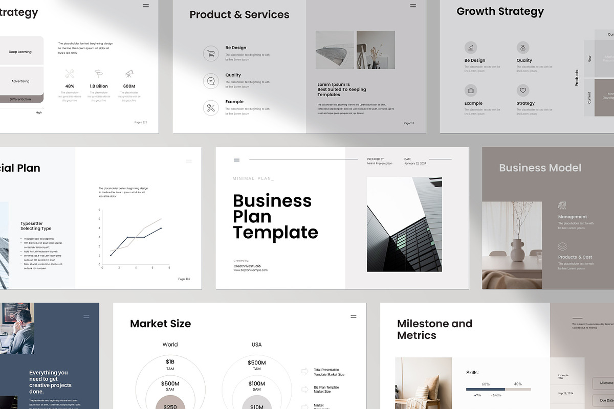 Business Plan GoogleSlide Template, a Marketing Template by creathrivestudio (Photo 2 of 33)