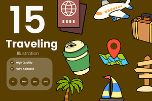 Traveling Illustration Pack, an Illustration by baii09