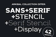 The Arkibal Collection - Bundle, a Sans Serif Font by Jan-Christian Bruun (Thumbnail 1 of 23)
