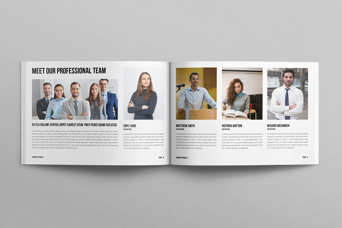 Company Profile Template Landscape, a Brochure Template by E-Type