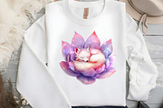 Cute Dreaming Arctic Fox Boho Clipar, an Illustration by DreamCafeArt (Thumbnail 4 of 4)