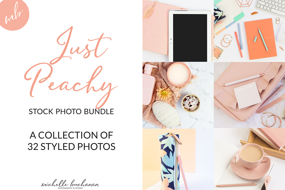 Just Peachy Stock Photo Bundle, a Photo by Savvy Stock Shop (Photo 1 of 11)