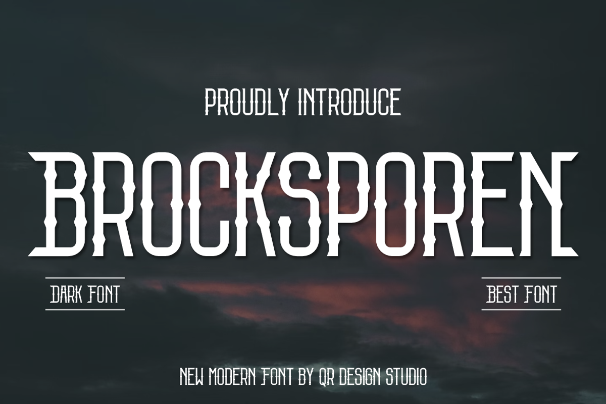 Brocksporen, a Serif Font by QR Design Studio (Photo 1 of 7)