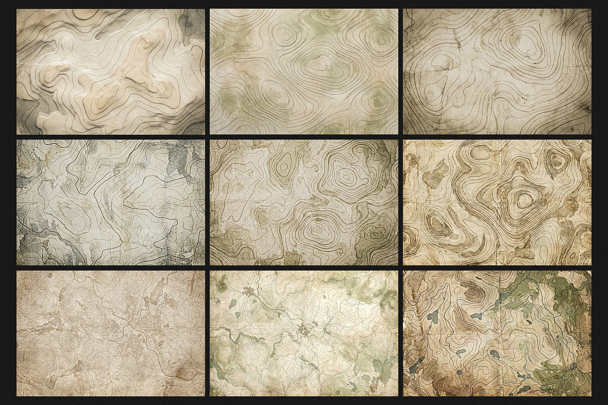 9 Topographic Map Background, a Background Graphic by smishura (Photo 2 of 3)