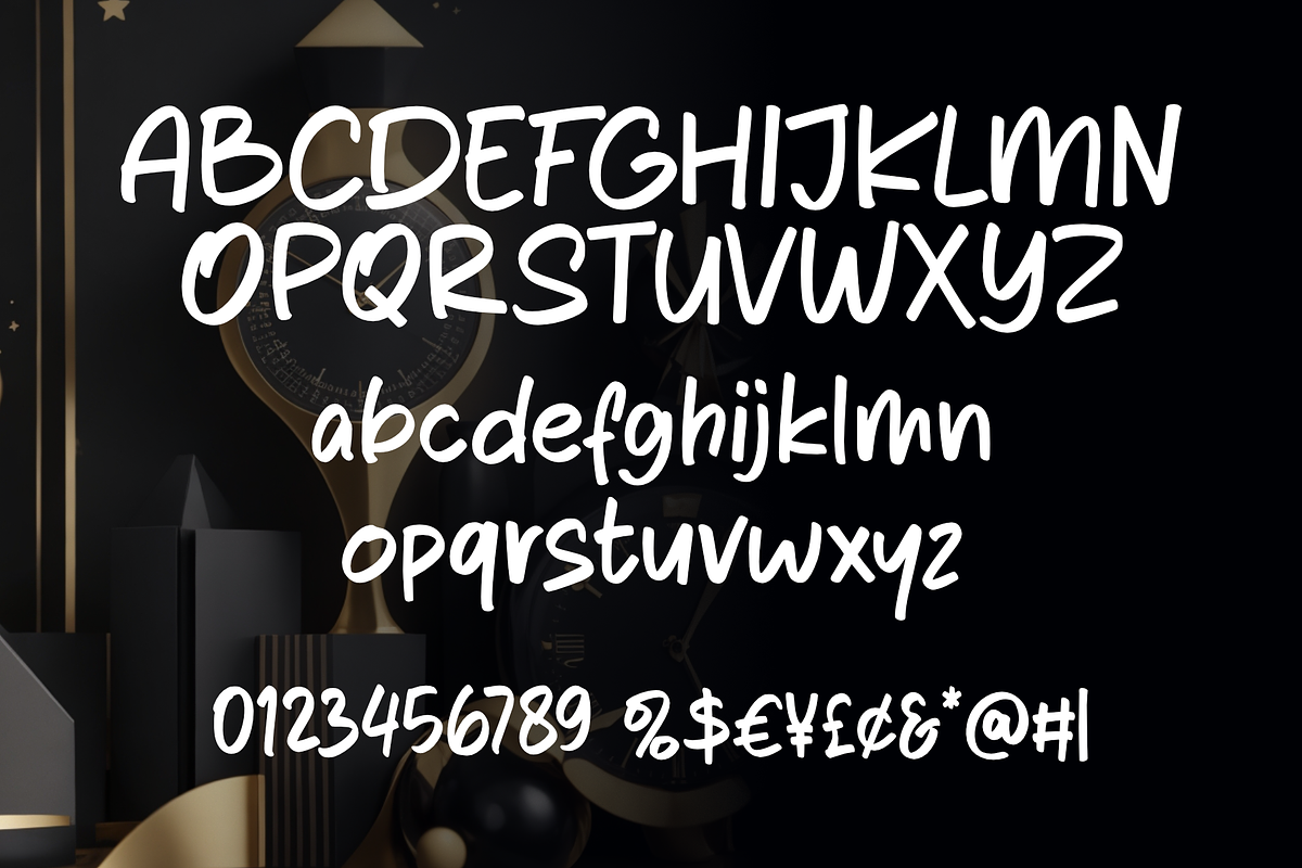 Newyear Playtime - Display, a Handwritten Font by Dumadistyle (Photo 4 of 9)