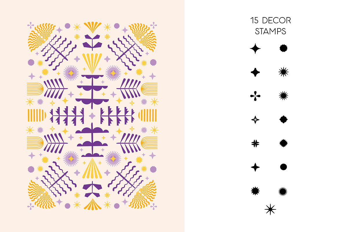 Geometric Flowers Procreate Brushes, a Brush Add-On by Pencil Twist (Photo 4 of 10)