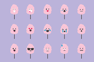 Cotton Candy Emojis