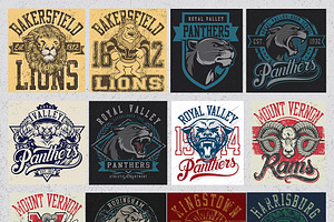 Vintage Mascot Vector Bundle