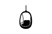Hanging Egg Chair Silhouette Bundle, an Illustration by Designer_Momina (Thumbnail 22 of 51)