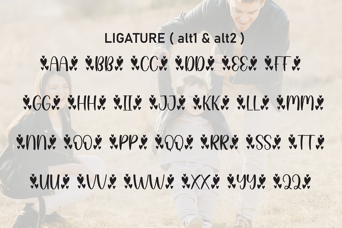 Love Family | Script Font, a Script Font by Scratchones (Photo 8 of 9)