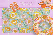 70s RETRO FLORAL PATTERN SET, a Pattern Graphic by Lauren Lesley Studio (Thumbnail 7 of 16)