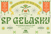 SP GELASKY Psychedelic Font, a Serif Font by Sup.Port Studio (Thumbnail 1 of 16)