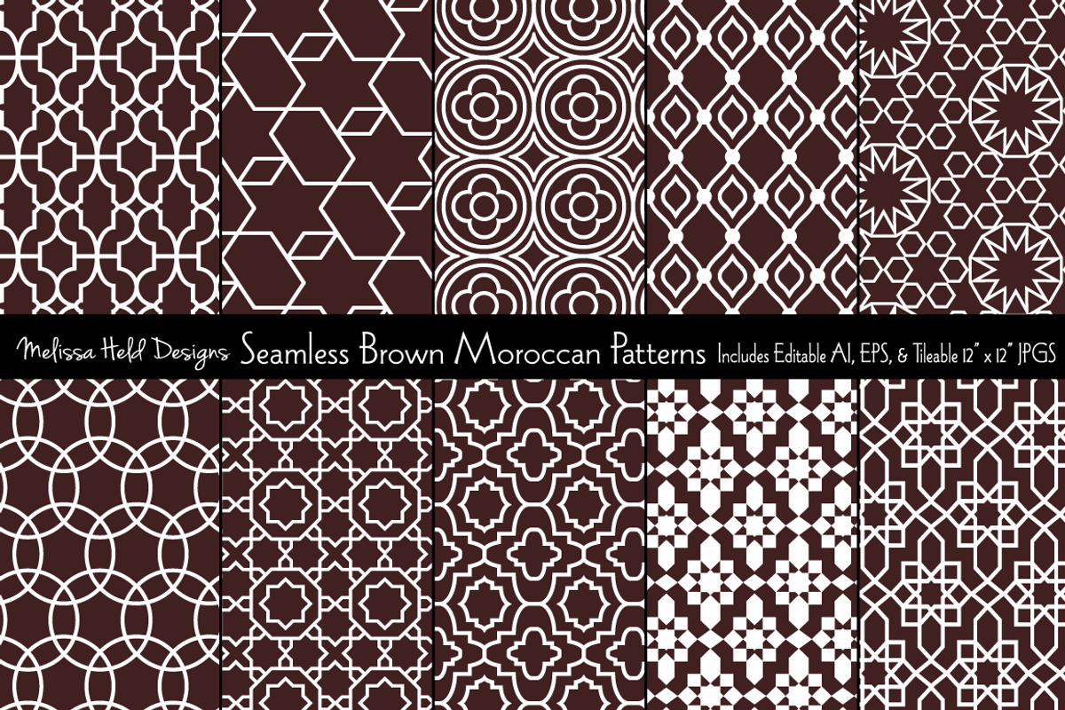 Seamless Brown Moroccan Patterns