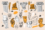 Ancient Greece. Antique vector set, a Decorative Illustration by PixelAesthetic (Thumbnail 9 of 12)