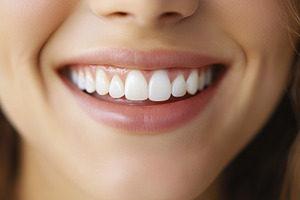 Close up of a woman's bright smile, a Health & Medical Photo by MistyDay