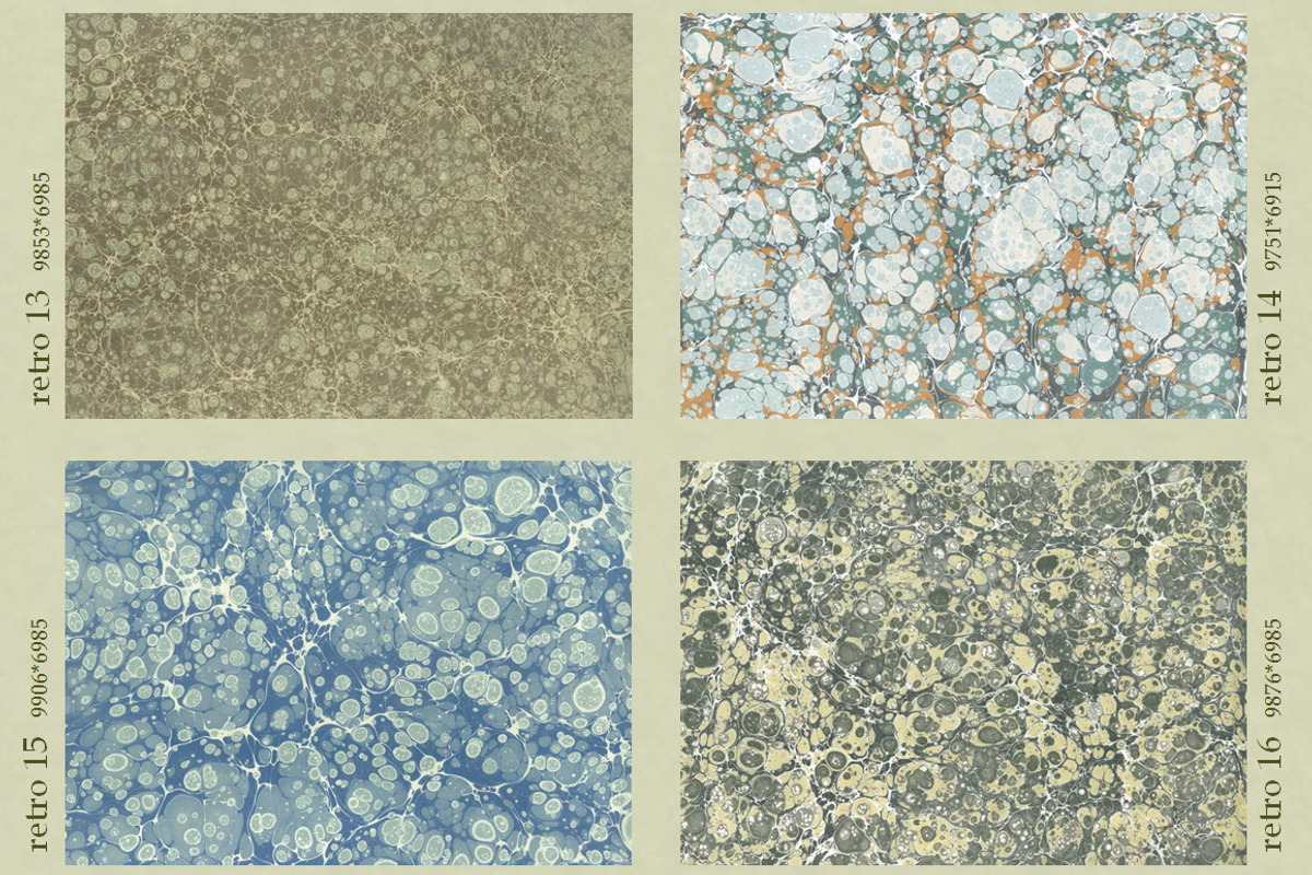 20 Hand Marbled Retro Papers, a Texture Graphic by Marblingdom (Photo 7 of 8)