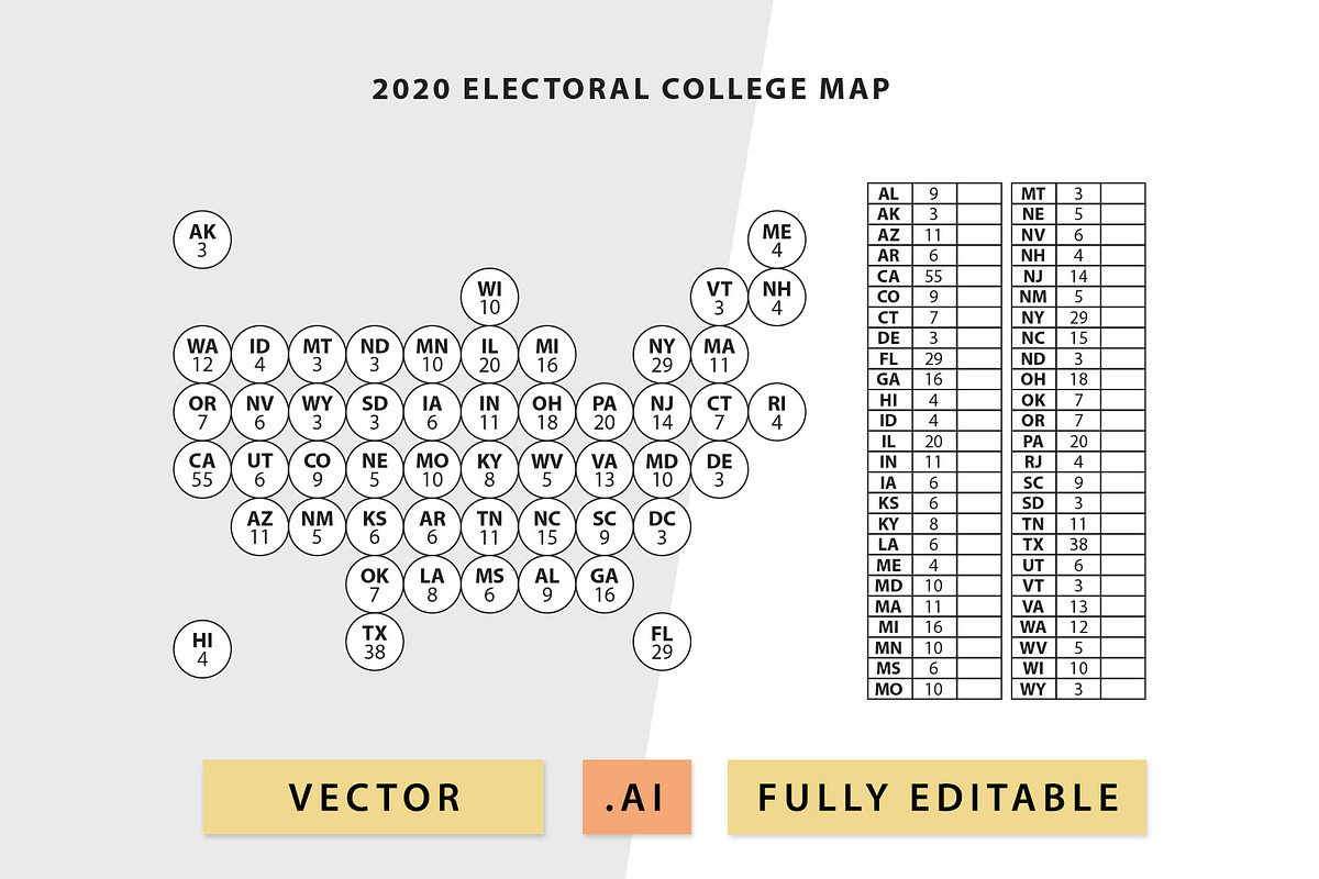 Electoral College USA State Map, an Object Graphic by MarkieAnn Creative (Photo 4 of 4)