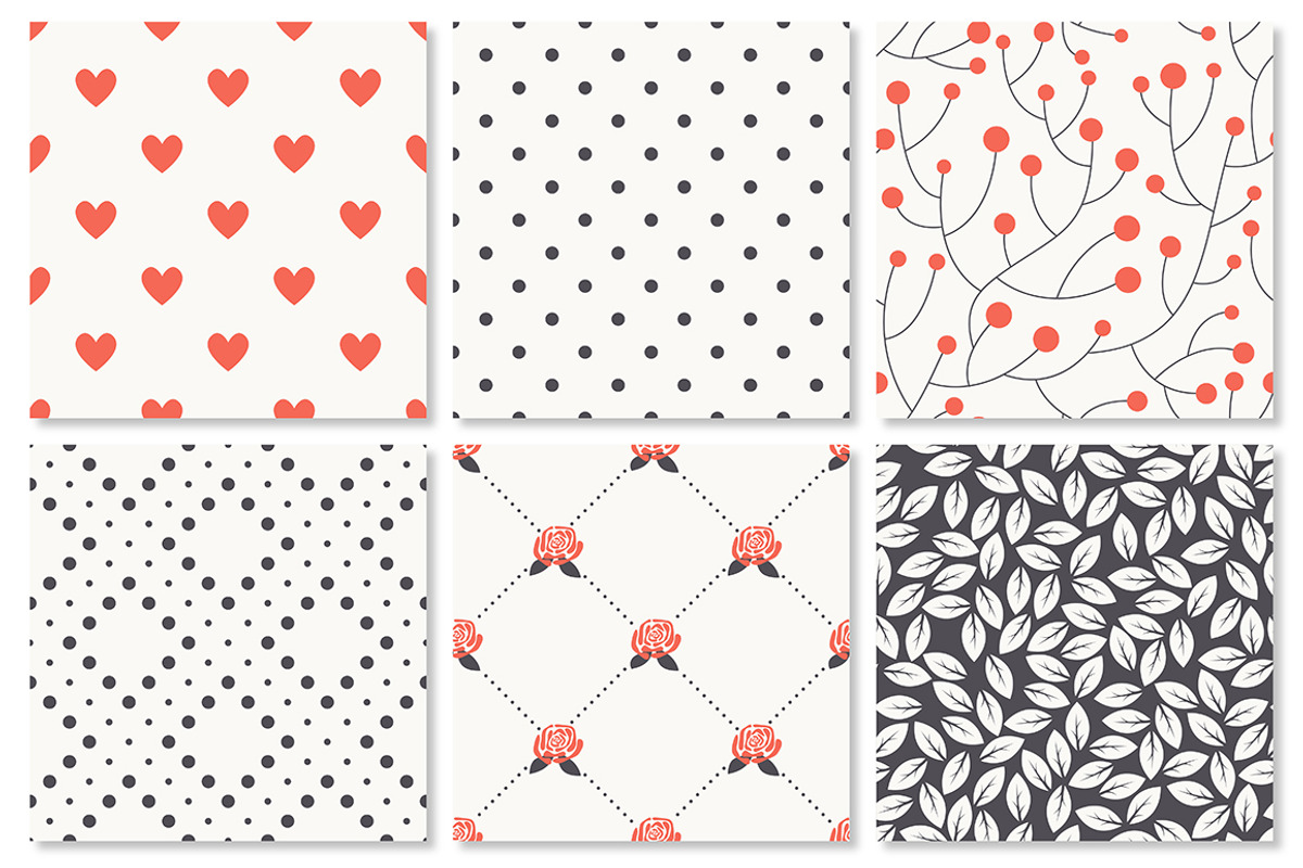 Cute Floral Seamless Patterns preview 5
