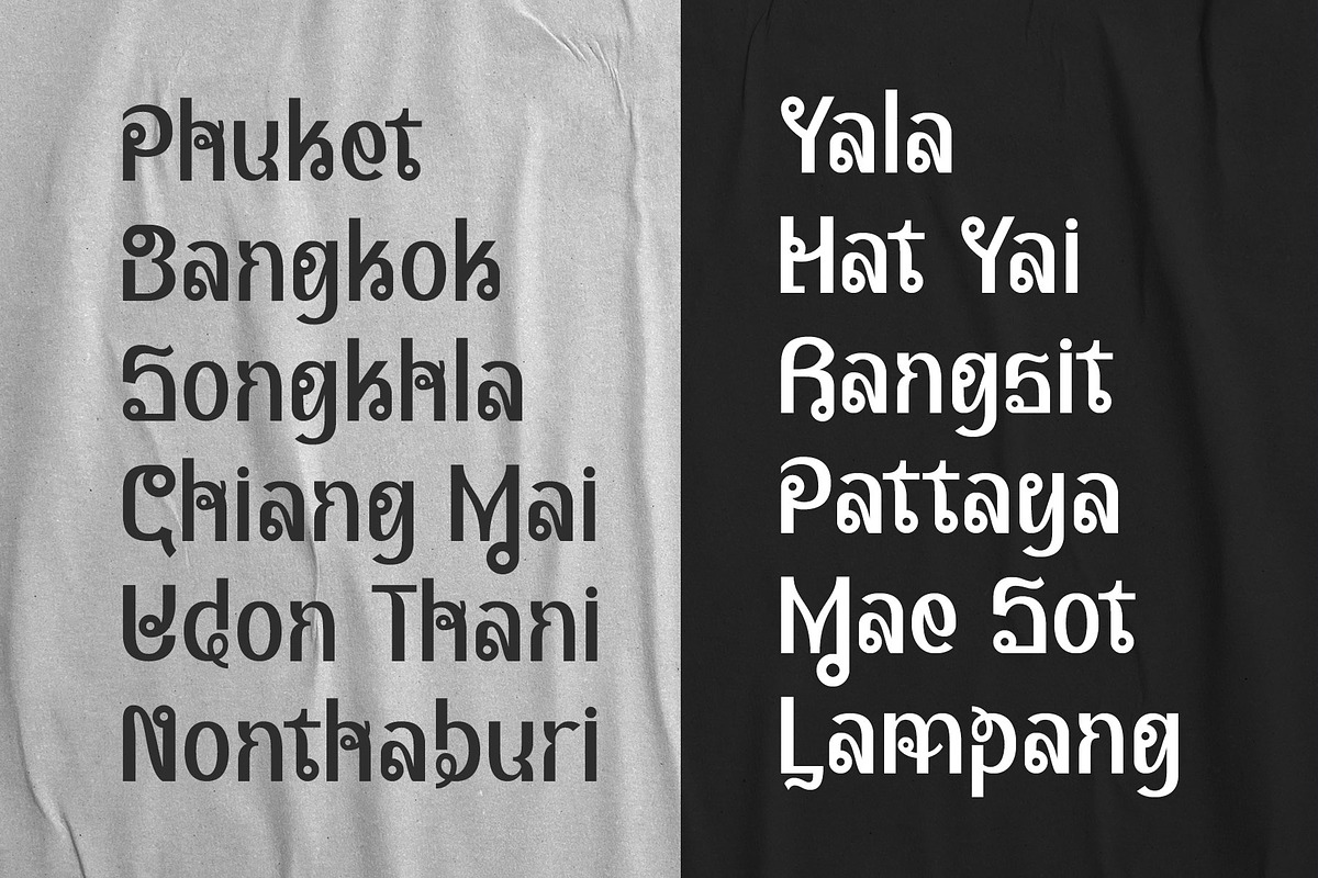 Nakhon Kanlaya - Thailand Style, a Font by Novitype (Photo 6 of 9)