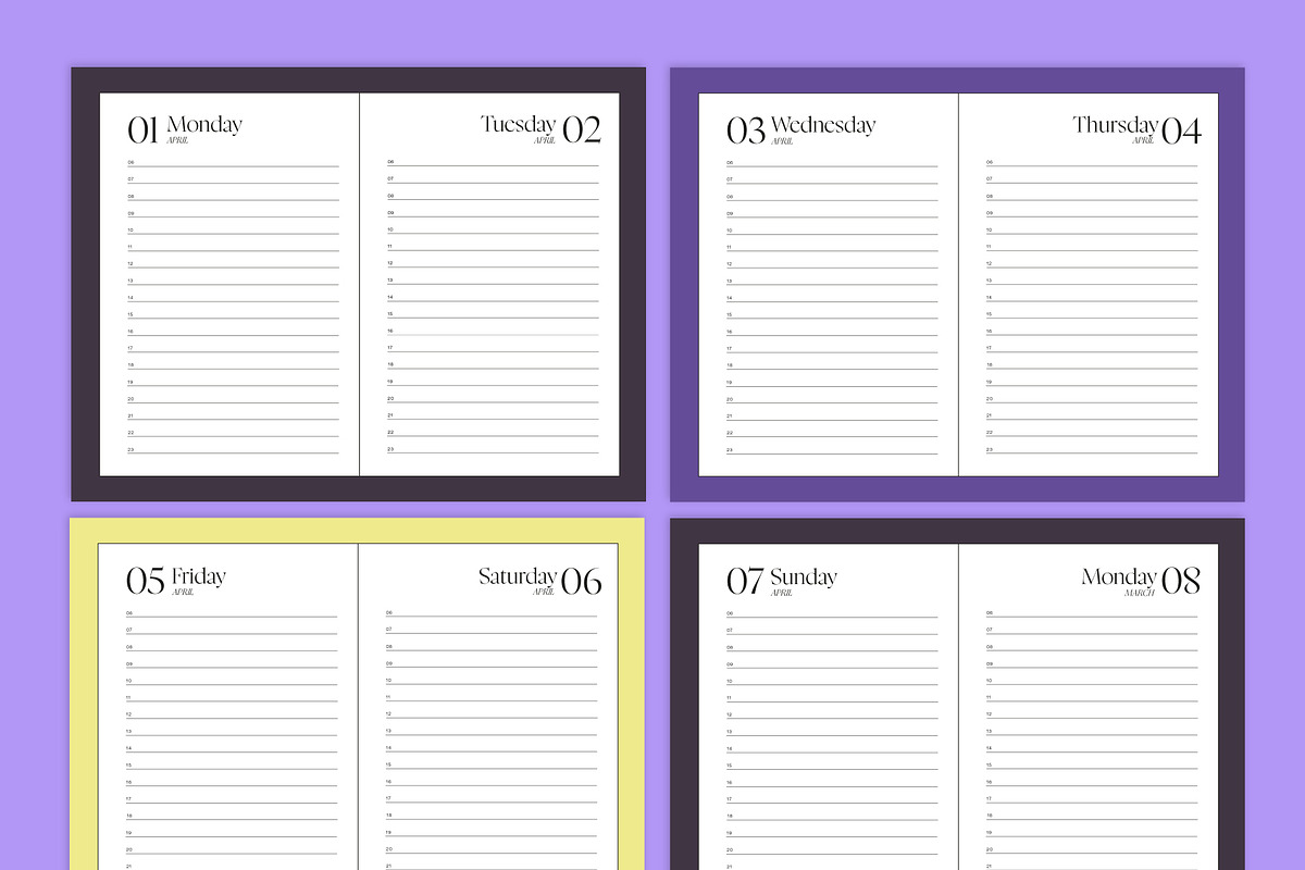 Monthly Planner - April 2024, a Poster Template by Roumec Estudio (Photo 12 of 15)