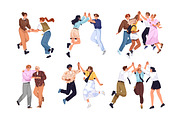 Happy people give high five set, a Person Illustration by PaperTrident (Thumbnail 1 of 9)