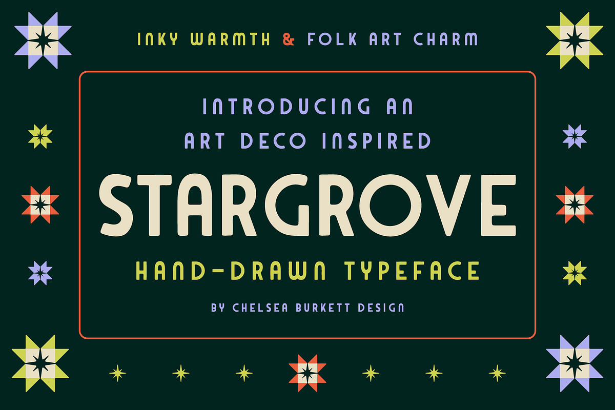 Stargrove, a Sans Serif Font by Chelsea Burkett (Photo 1 of 9)