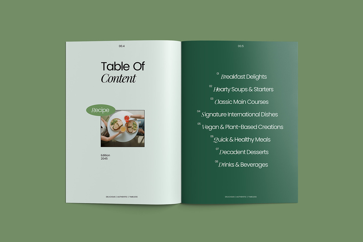 Food Recipe Book Template, a Brochure Template by fakhroo (Photo 4 of 9)