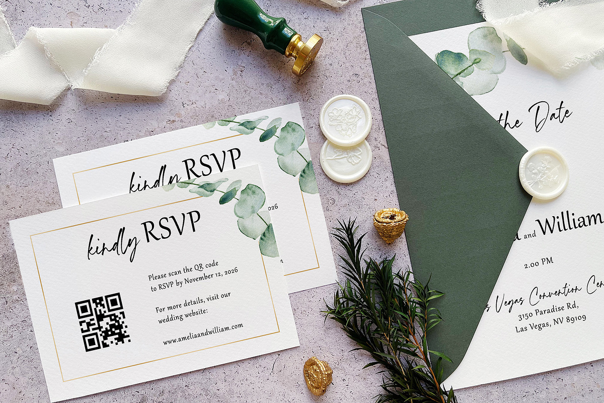Wild Eucalyptus Wedding Suite preview 2