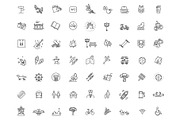City Park Icons Set, an Outline Icon by Tettygreen (Thumbnail 1 of 2)