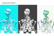 Shattering Skeleton Illustration, an Illustration by Madbiologist (Thumbnail 5 of 5)